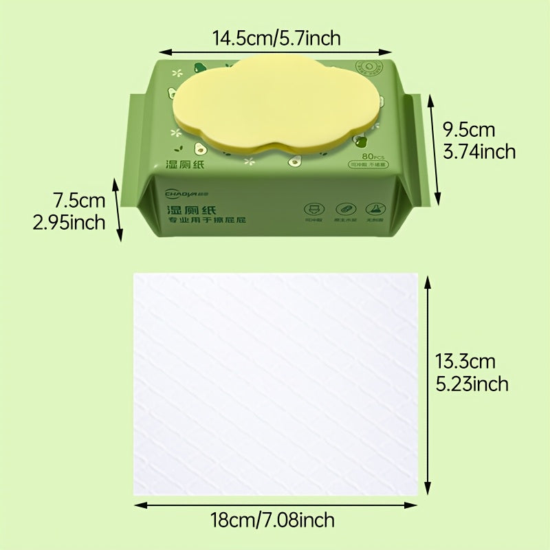 Flushable Wet Wipes Toilet Paper 1-3 Packs Adult Wet Wipes Odorless Widened Enlarged Quick Dispersion Moderate Humidity Disposable Household Wipes for Home Travel Bathroom Toilet Wet Toilet Paper