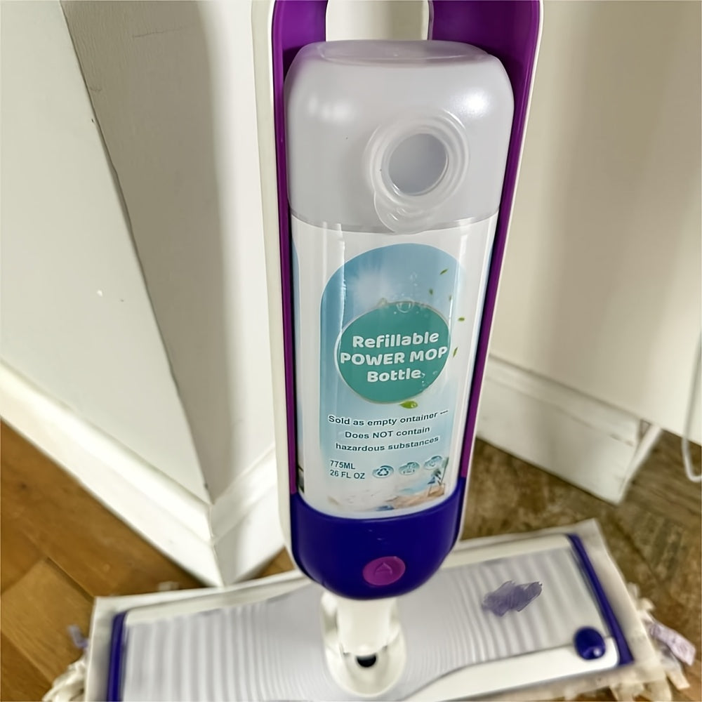 Refillable Bottle for Swiffer PowerMop 26 oz – Reusable Leak-Proof HDPE Mop Bottle with 5 Gaskets & Folding Funnel, Compatible with Power Mop, Eco-Friendly Floor Cleaning Solution
