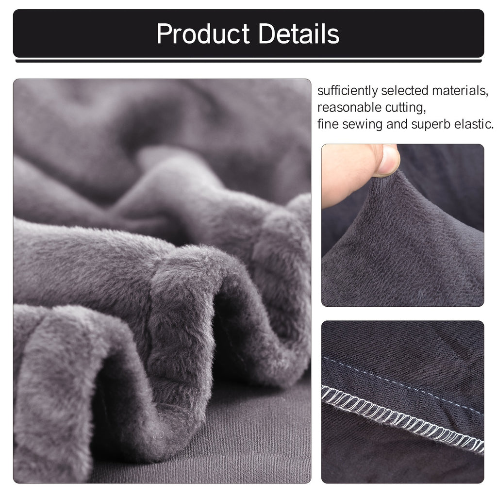 Plush Sofa Slipcover Stretch Thick Couch Cover - Soft Velvet Furniture Protector for Chair Loveseat 3 4 Seater, Anti-Slip Elastic Wrap, Machine Washable, 6 Colors for Living Room