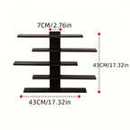 5-Tier Floating Wall Shelves Adjustable Display Rack – Modern Fiberboard Collectible Shelf for Action Figures, Building Blocks, Dolls & Statues, Decorative Storage Unit for Home & Office