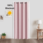 Blackout Door Curtain Single Panel Grommet 39x78 Thermal Insulated Noise Reducing – 100% Light Blocking, 6 Colors, Energy Efficient Window Drape