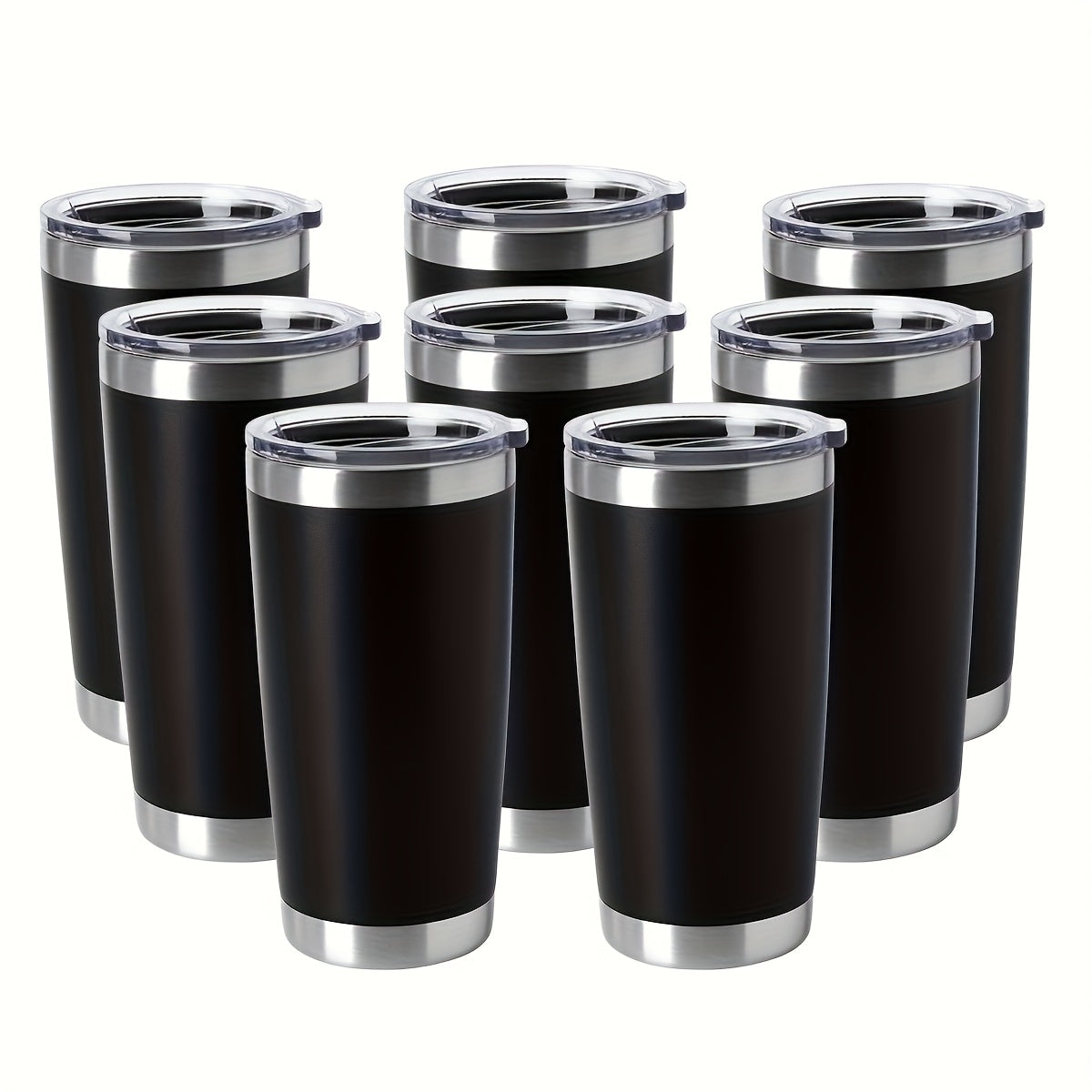 20oz Insulated Travel Coffee Tumbler 8-Pack – Stainless Steel Mug with Lid & Straw | Animal Print | Hot & Cold Drinks | Outdoor, Holiday & Valentine’s Gift