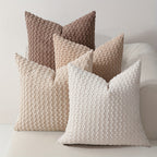 Velvet Cushion Covers – Set of 4 Soft Double-Sided Modern Throw Pillow Covers for Sofa, Couch, Bed & Chair, Machine Washable Decorative Pillowcases for Living Room & Bedroom