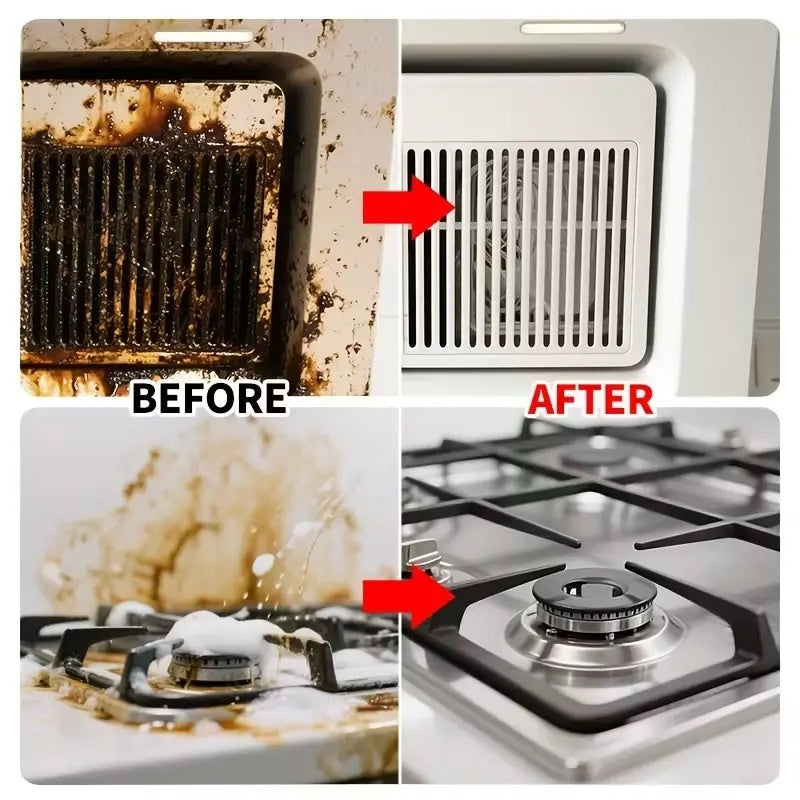 Heavy Duty Oven and Metal Cleaning Spray Powerful Degreaser for Stubborn Grease on Ovens Stovetops Pots Pans Fast-Acting Formula with Towel 1.69 oz
