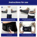 Cordless Electric Heating Waist Massager Belt with LCD Display, 3-in-1 Heating, Massage & Lumbar Support, 3 Adjustable Heat Settings, Back Pain Relief for Men & Women, Great Gift