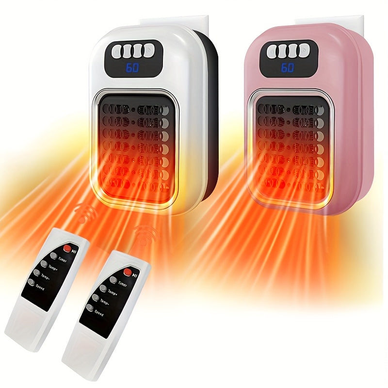 Wall Mounted Mini Electric Space Heater Portable with Display Screen Fast Heating 3 Modes Adjustable Temperature Overheat Protection for Home Office Bathroom Pet Bed RV