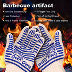 Silicone Oven Mitts with Fingers Non-Slip Heat Resistant Cooking Gloves for Kitchen Baking & Grilling – Knit Polyester Blend BBQ Mitt Set (2-Pack & 4-Pack)