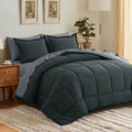 Bed in a Bag Queen 7 Piece Fluffy Comforter Set – Ultra-Soft Microfiber Bedding with Comforter, Fitted Sheet, Flat Sheet & 4 Pillowcases, Hypoallergenic Breathable All Season Bedding Gift for Her