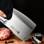 Heavy Duty Stainless Steel Bone Cleaver Knife, Thickened Butcher Axe Meat Cutter for Restaurant & Home Kitchen, Non-Slip Handle, Perfect Chef Gift