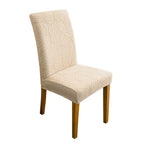 Jacquard Stretch Dining Chair Covers 4/6pcs – Removable Washable Elastic Chair Slipcovers for Dining Room & Kitchen, 10 Colors, Christmas & Holiday Home Decor Chair Protector