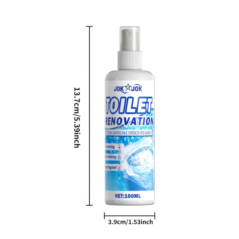 Intensive Toilet Bowl Cleaner Gel with Brush - Heavy-Duty Limescale & Stain Remover, Unblocks Drains, Leaves Bowl Gleaming, Easy-Apply 3.38oz Formula for Deep Cleaning