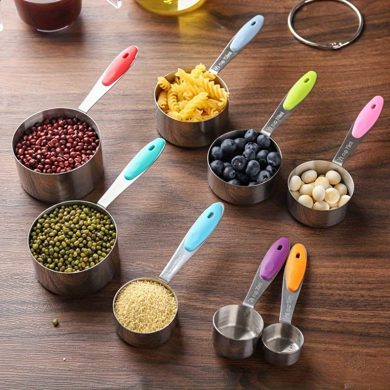 Measuring Cups & Spoons Set | Dry & Liquid | Choose 8-Piece Cups, 9-Piece Spoons, or 17-Piece Complete Set
