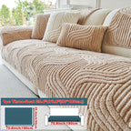 Plush Non-Slip Sofa Cover – Modern Luxurious Pet-Friendly Stretch Couch Protector for Living Room, Bedroom & Office, Soft Polyester Fabric, Breathable & Stylish, Machine Washable, No Print, 4 Sizes