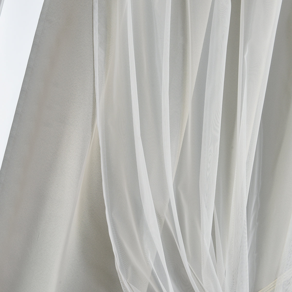 Double Layer Curtains Snowflake Embroidered Sheer Voile + Room Darkening Grommet Drapes – Thermal Insulated Tiebacks Included | 7 Colors Pack of 2