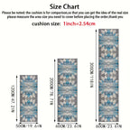 Runner Rug for Hallway Entryway Staircase - Floral European Lotus Pattern, Anti-Slip Machine Washable Long Corridor Mat, 3 Sizes, Teal Grey