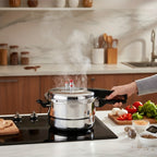 Stovetop Pressure Cooker Aluminum 4.5 6 8 Quart with Safety Release Valve Multiple Protections for Family Meals Canning & Catering Multi-Stovetop Compatible
