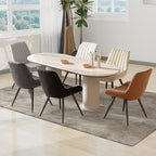 Modern Upholstered Dining Chairs Set of 2 or 4 – Thick Cushion Fabric Side Chairs with Metal Legs | Kitchen, Dining Room, Office & Bar