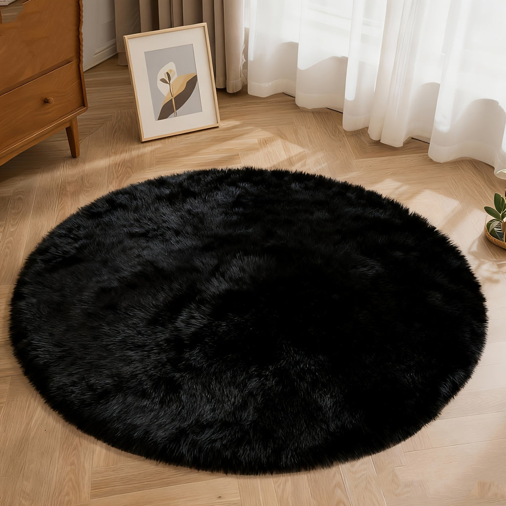 Tie Dye Round Area Rug Soft Plush Shaggy Circle Floor Mat Non-Slip for Living Room Bedroom Dorm – Boho Rainbow & Solid Colors 4x4 5x5 6x6 7x7 8x8 Ft | Home Decor Aesthetic