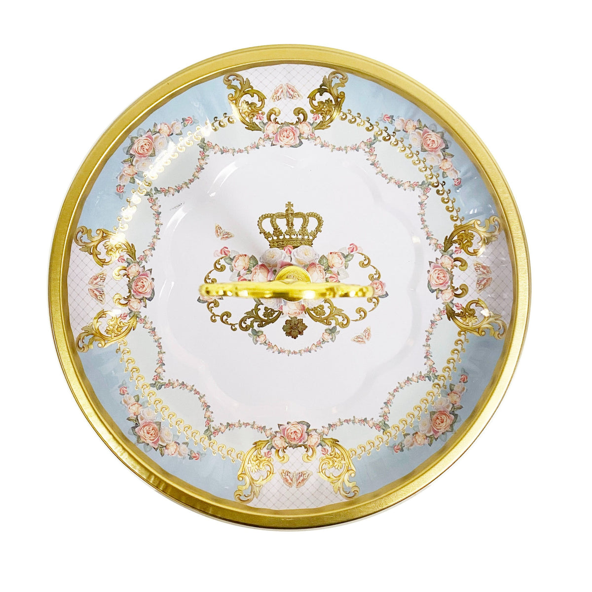 2 Tier Floral Metal Cake Stand Dessert Tower - Vintage Pastry Cupcake Serving Tray for Tea Party, Baby Shower, Birthday & Wedding Table Centerpiece Decoration