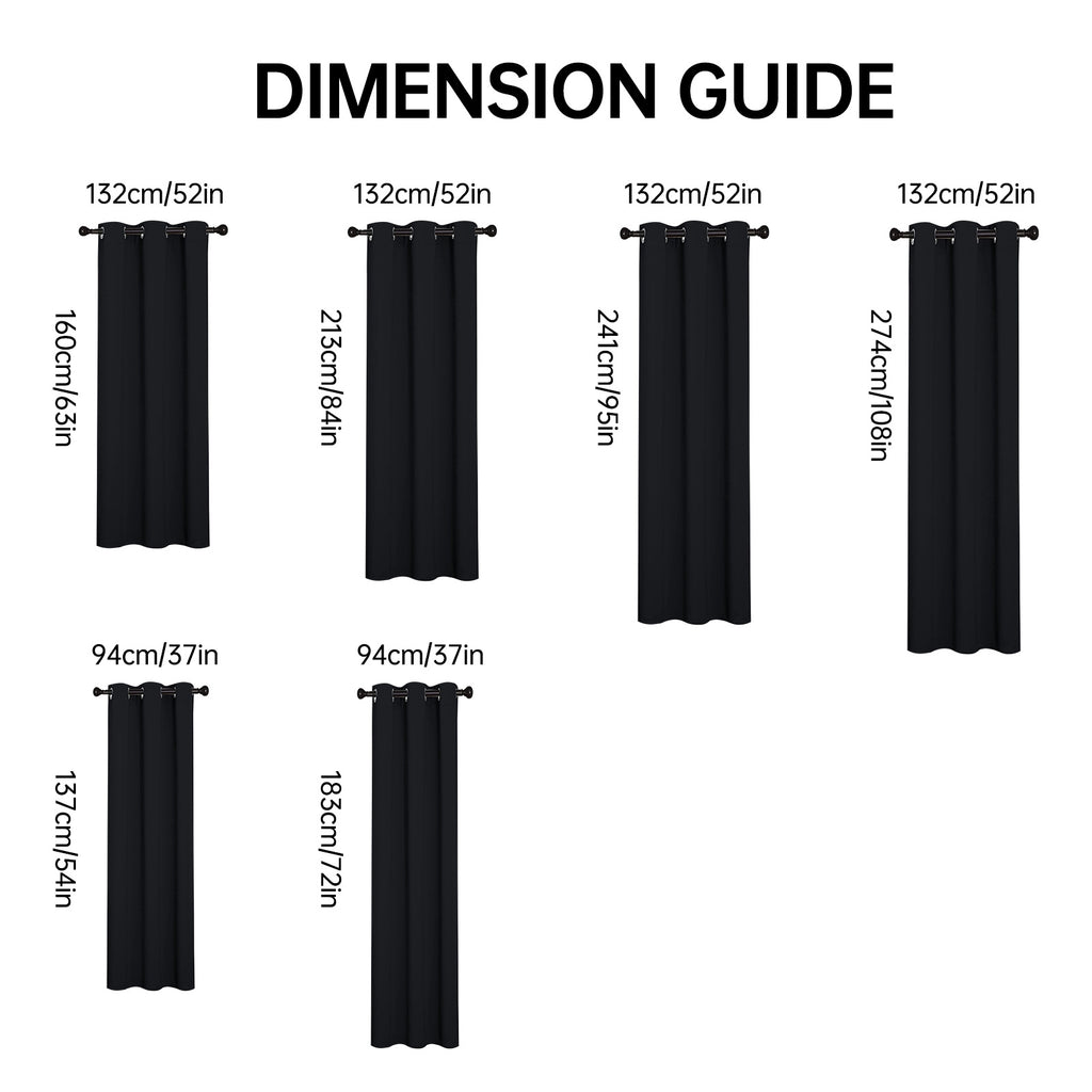 100% Blackout Curtains 4 Panels - Thermal Insulated Heat & Noise Blocking Room Darkening Energy Saving Drapes for Living Room Bedroom Balcony Courtyard, Elegant Partition Curtains