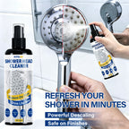 Shower Head & Bathroom Cleaner Spray Gel - No-Scrub No-Wipe Formula, Removes Mineral Deposits & Limescale from Showerheads, Bathtubs, Sinks & Toilets, Works on Glass & Metal, 120ml / 240ml