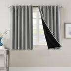 Blackout Curtains 2 Panels 100% Room Darkening 96 Inch Long – Triple Weave Thermal Insulated Back Tab & Rod Pocket Window Drapes for Bedroom & Living Room