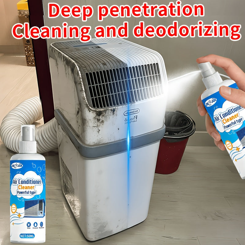 Air Conditioner Cleaning Spray No-Disassembly Formula - Universal AC Cleaner for Wall-Mounted & Floor-Standing Units, Removes Dust, Oil Stains & Scale from Heat Sinks, Powerful Decontamination, 1.69oz