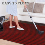 Runner Rug for Hallway Entryway Kitchen – Indoor Outdoor Non-Slip Rubber Backing, 200+ Custom Sizes, 8 Colors, Stain Resistant Low Pile Carpet Runner