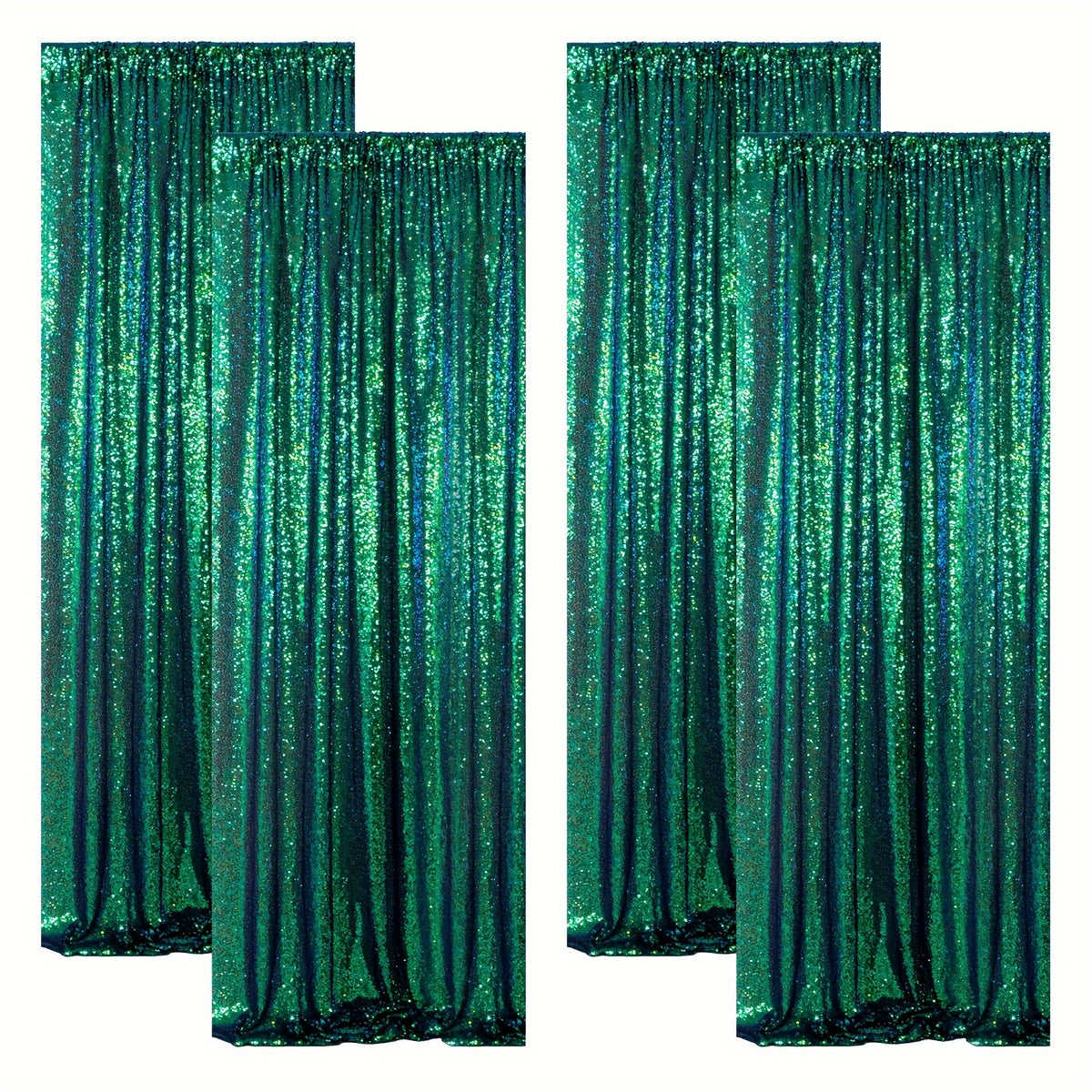 Sequin Backdrop Curtains – Glitter Party & Wedding Background Panels, 2ft×8ft per Panel, 4/6/8 Panel Sets, 29 Colors for Birthday, Stage, Bridal & Event Decor