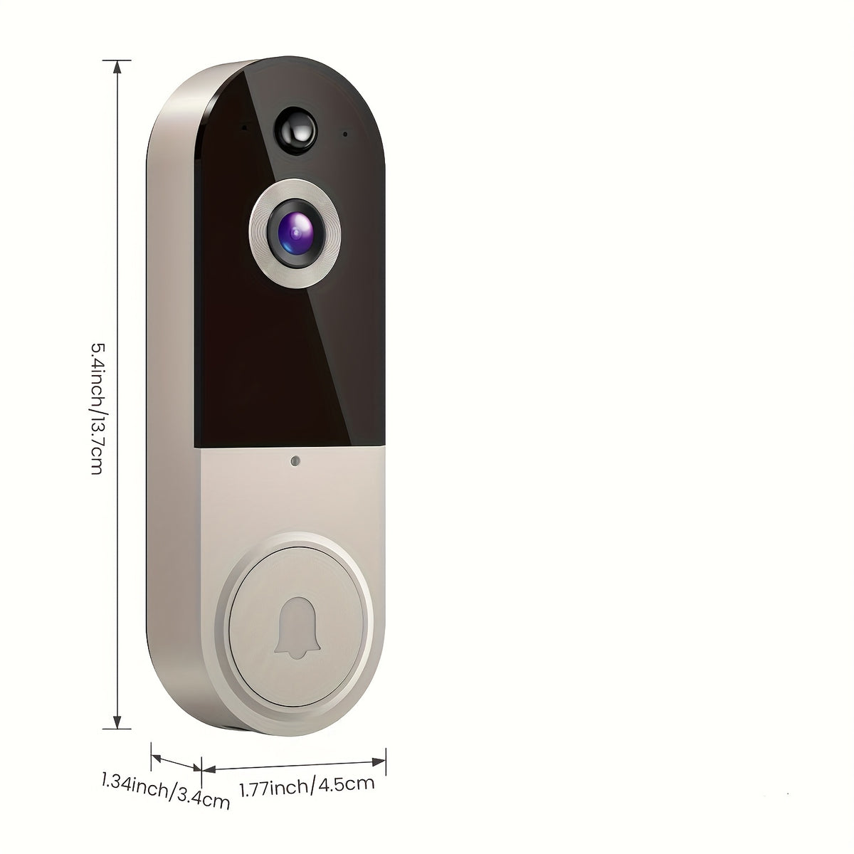 2K Smart Video Doorbell Camera – 166° Wide Angle, AI Human Detection, Two-Way Voice, Night Vision, Cloud Storage & 2.4G WiFi Wireless Doorbell for Home Security