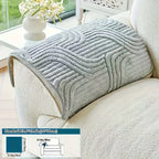 Bohemian Plush Sofa Pad Slipcover – Modern Luxury Faux Fur Non-Slip Couch Cover, All Season Machine Washable Pet Friendly Soft Seat Cushion Protector for Living Room Bedroom Office Home Decor