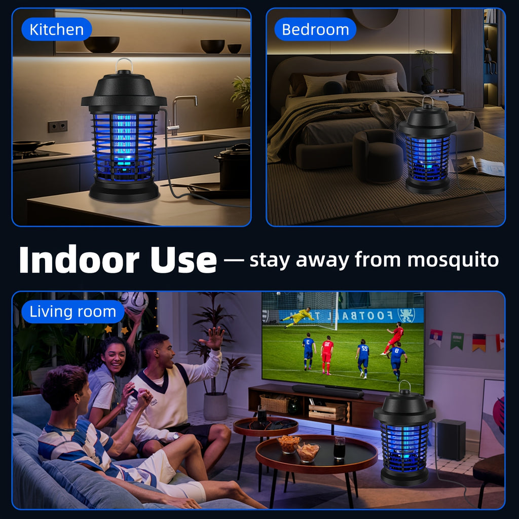 Bug Zapper Electric Mosquito Zapper Fly Trap Lamp 4000 Sq Ft Coverage 1000V Power Grid Easy Clean Removable Tray Indoor Outdoor Insect Killer Gift for Family