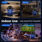 Bug Zapper Electric Mosquito Zapper Fly Trap Lamp 4000 Sq Ft Coverage 1000V Power Grid Easy Clean Removable Tray Indoor Outdoor Insect Killer Gift for Family