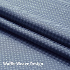 Hookless Waffle Shower Curtain Liner Set with Snap-In Liner Double Layer Window Panel – 6ft x 74.8 Inch Easy-Clean Polyester Bathroom Curtain for Home & Hotel