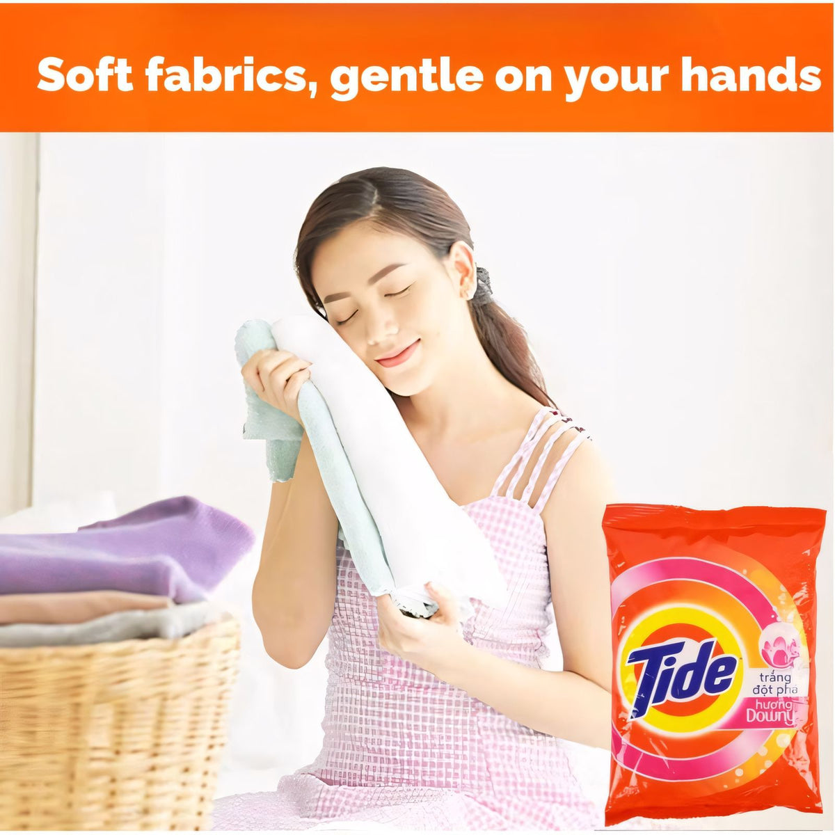 Laundry Detergent Powder 3-in-1 Ultra Concentrated 350g x 2 Bags Color Care Deep Clean Long-Lasting Fresh Scent Low Foam for Front Load and Top Load Washers Daily Clothes Washing