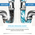 FARIENNE Pipeline Cleaning Genius Drain Cleaner & Clog Remover 200g – Quick-Acting, No Surfactants, for Toilets, Sinks, Tubs, Shower Drains & Kitchen Pipes