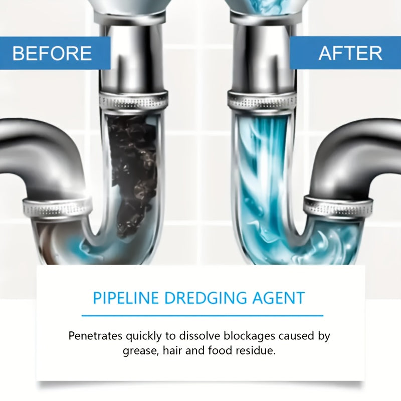 FARIENNE Pipeline Cleaning Genius Drain Cleaner & Clog Remover 200g – Quick-Acting, No Surfactants, for Toilets, Sinks, Tubs, Shower Drains & Kitchen Pipes