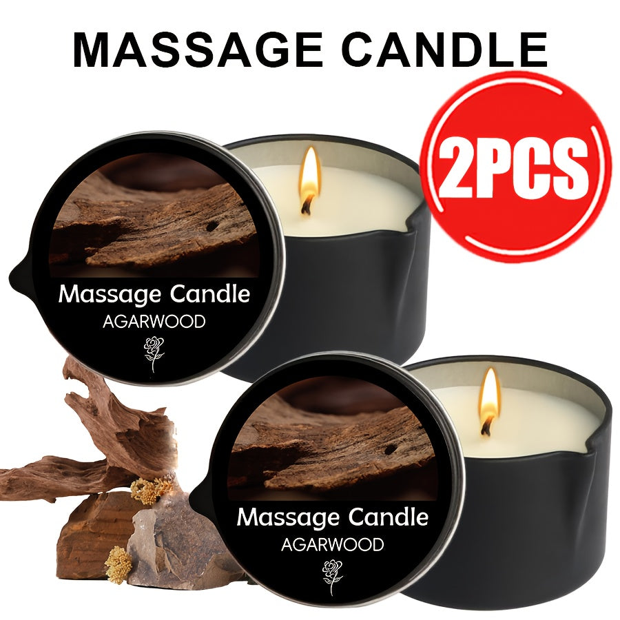 2-in-1 Soy Wax Massage Oil Candle Essential Oil Scented Warm Moisturizing Body Lotion Luxury Spa Candle Gift Set for Women Nail Salon Pedicure Wedding Christmas Valentine 1pc 2pc 6pc 17 Scents