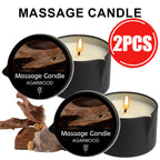 2-in-1 Soy Wax Massage Oil Candle Essential Oil Scented Warm Moisturizing Body Lotion Luxury Spa Candle Gift Set for Women Nail Salon Pedicure Wedding Christmas Valentine 1pc 2pc 6pc 17 Scents