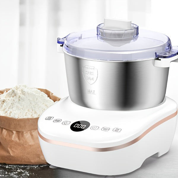 Electric Dough Maker 5.2Qt 250W 304 Stainless Steel Bowl with Ferment Function - Automatic Kneading Machine for Bread, Pizza, Pasta, Roti, Dumplings - Adjustable Time, 3 Modes, Home Kitchen
