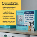 Washing Machine Cleaner Tablets 24-Pack – 12-Month Supply, Deep Clean & Deodorize for Pet Owners, Front & Top Load Safe