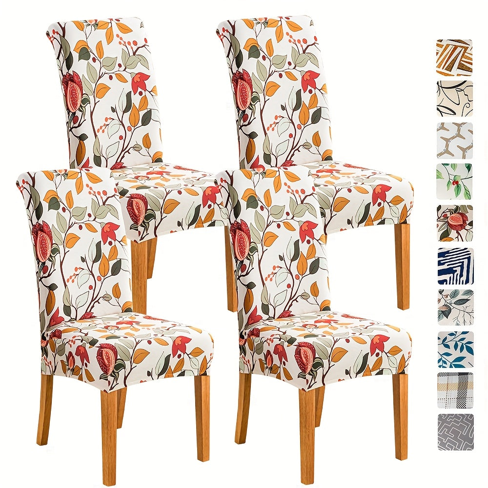 Spandex Stretch Dining Chair Covers Slipcovers Set of 4 & 6 – Removable Washable Parsons Chair Protector for Dining Room, Kitchen, Hotel, Wedding Ceremony, Banquet
