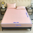 Cooling Stretch Fitted Bed Sheet Soft Breathable Moisture-Wicking Non-Slip Polyester Machine Washable Twin Full Queen King Pink Grey Blue Beige Bedroom Bedding
