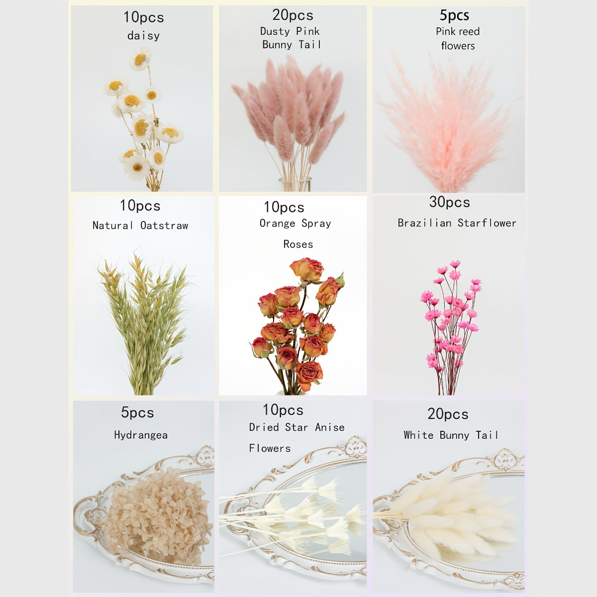 Boho Dried Flower Bouquet with Pampas Grass - Bohemian Wedding Centerpiece, Cake Flowers & Groom Boutonniere, Long-Lasting Botanical Arrangement for Home & Event Decor