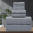 8 Piece Bath Towel Set Oversized – 2 Extra Large Bath Sheets, 2 Hand Towels, 4 Washcloths – Soft, Highly Absorbent, Quick Dry Shower Towels for Bathroom, Hotel, Spa & Beach