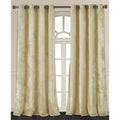 Luxury Distressed Crushed Velvet Curtains - 4-Piece Set (2 Panels + 2 Tiebacks), Grommet Top, Room Darkening | 10 Colors, 3 Sizes