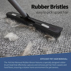 Rubber Floor Brush with Expandable Design – Soft Multi-Surface Floor Cleaner for Bathroom, Bedroom, Kitchen & Living Room, Gentle Scrubbing with Multiple Components Included