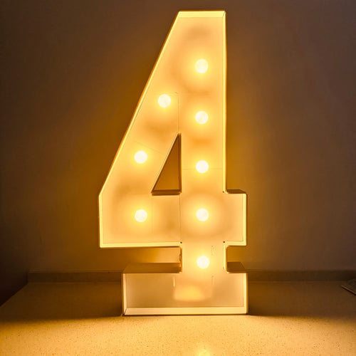 3Ft Warm White Glowing Party Number Sign 36 Inch 3D KT Board Light Up Numbers for Birthday Anniversary Wedding Decorations Easy Snap Assembly