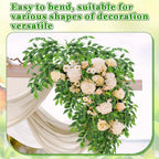 Artificial Bougainvillea Vine Green Leaves 12pcs Faux Italian Ivy for Hanging Wreaths Wedding Arches Bouquet Fillers Table Centerpieces Spring Home Seasonal Decor