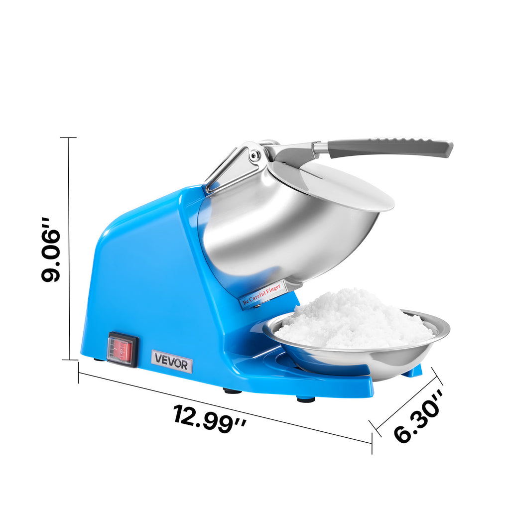 Electric Ice Crusher & Snow Cone Maker - 300W 286 lbs/h, 4 Stainless Steel Blades, One-Touch Operation, Anti-Splash, for Home Bar Office Kitchen | Nuvia Haven